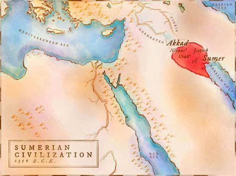 ancient sumer civilization map.
